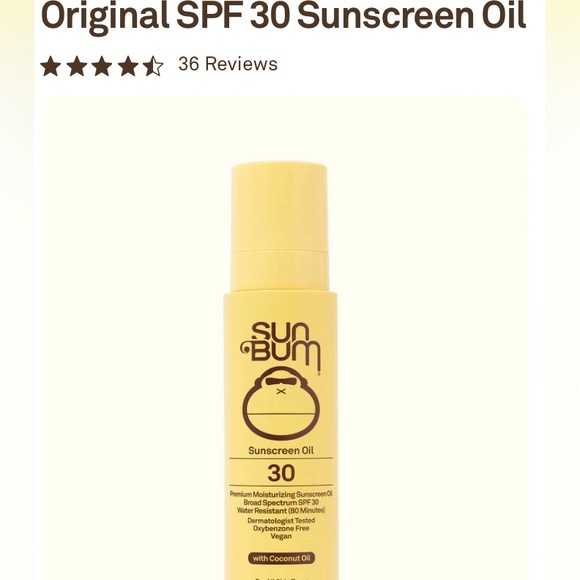 SunBum Sunscreen Oil SPF 30 OR SPF 50 with Coconut Oil NEW! FULL SIZE! 5 fl oz - Picture 12 of 13
